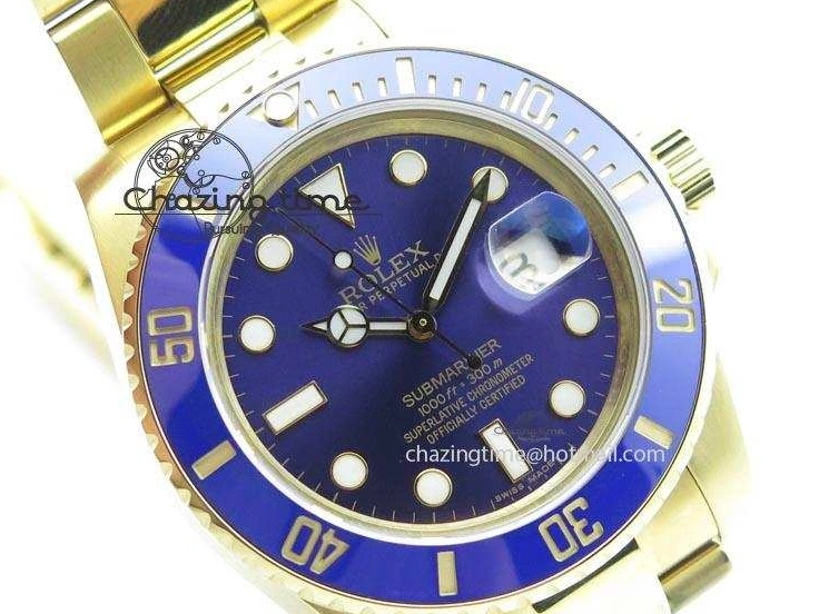 Blue Best ETA2836 BP Submariner Gold Dial Swiss Full Edition 0410